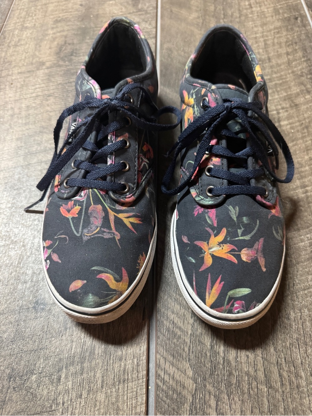 Women’s Vans Floral Canvas Lace-Up Sneakers